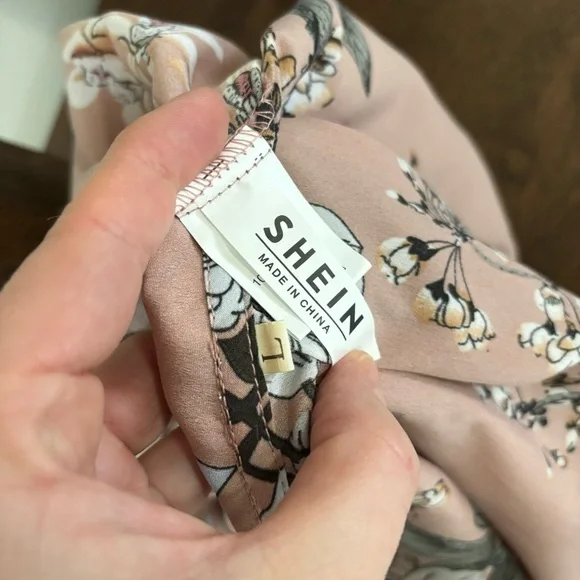 Shein floral ruffle maxi dress sz L - Picture 5 of 5